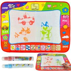 Kruzzel Covoras de desenat interactiv pentru copii, 2 markere incluse, 78 cm, multicolor