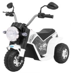 Mini motocicleta electrica sport, 6V/4, 5Ah, 6W 14000RPM, lumina LED, roti plastic, greutate suportata 20 kg, scaun piele