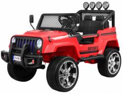  Masinuta electrica Jeep Raptor Drifter 4x4, roti spuma EVA, 4 motoare, 2 locuri, Bluetooth, rosu