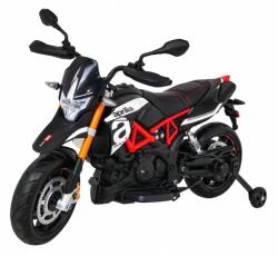 Motocicleta electrica Aprilia, 2x12V / 25W, roti EVA, amortizor spate, 2 viteze, MP3, SD, AUX, USB, roti aditionale
