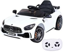 ProCart Masina electrica copii, Mercedes-Benz AMG GTR, telecomanda, scaune piele ecologica, alba