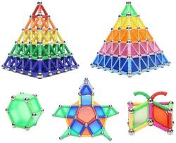 Procart Set constructie magnetic 3D, 350 piese, multicolor, educativ, interactiv, varsta 6+, ProCart