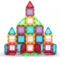 Procart Set constructii magnetic cu 45 piese, multicolor, Magnetic Tiles, castel 3D