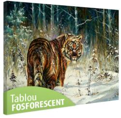 Tablou fosforescent Tigru siberian 30 cm x 20 cm