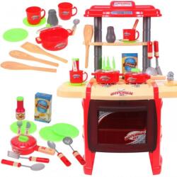 MalPlay Bucatarie pentru copii cu cuptor, accesorii incluse, 49 x 65 cm, plastic, multicolor Bucatarie copii