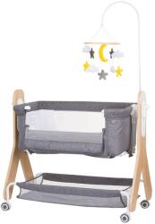 Chipolino Patut Co-Sleeper Chipolino Heart 2 Heart graphite (KOSH2H02301GT) - orasuljucariilor