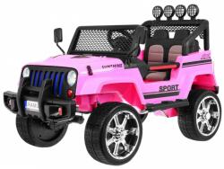  Masinuta electrica Jeep Raptor Drifter 4x4, roti spuma EVA, 4 motoare, 2 locuri, Bluetooth, roz
