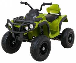  ATV electric copii, roti pneumatice, suspensii, verde