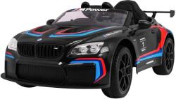  Masinuta electrica BMW M6 GT3, sport, 12V, roti spuma EVA si plastic, lumini LED, centura siguranta, 126x73x53cm