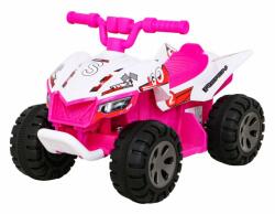  ATV Quad THE FASTEST, off road, 6V/4, 5Ah, roti plastic, buton viteza in maner, 70 x 43 x 44 cm, roz