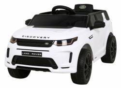 Masinuta electrica Land Rover, 2 motoare, Bluetooth, roti aditionale, alb