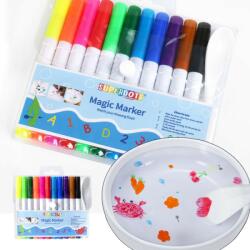 Procart Markere magice pentru desen pe apa, set 11 culori, lingurita ceramica