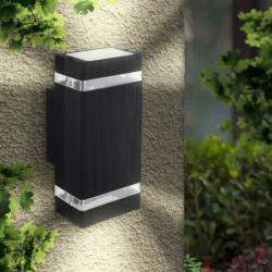 Masterled Lampa de exterior, 2x LED GU10, 35W, orientare sus jos, IP54, negru