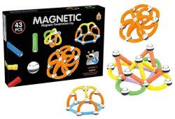 Procart Set constructii magnetic 3D, 43 piese multicolore, 6 ani+ Jucarii de constructii magnetice