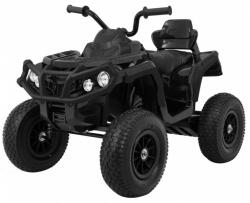  Quad ATV electric pentru copii, roti pneumatice, negru