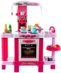 MalPlay Bucatarie pentru copii cu cuptor, accesorii incluse, aparat cafea, alimente, oala, tigaie, plastic, multicolor Bucatarie copii