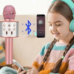 Procart Microfon wireless pentru copii, 5W, bluetooth, boxa incorporata, USB, card microSD, 115 dB Instrument muzical de jucarie