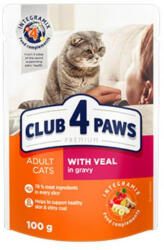Club4Paws premium macska alutasakos eledel borjú szósszal 100gr