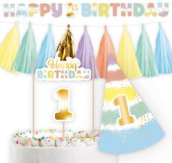  Első születésnap Rainbow dekoráció szett 4 részes (DPA9913414)