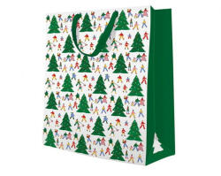 Karácsonyi Hustle papír ajándéktasak 30x41x12 cm (MLG891270)