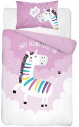Detexpol Zebra gyermek pamut ágynemű kiságyba, rózsaszín, 100x135