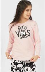 Vienetta Good vibes only hosszúnadrágos lányka pizsama, rózsaszín, 13-14