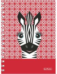 Herlitz Spirálblokk A5, négyzet, Cute animals - zebra (50039197)