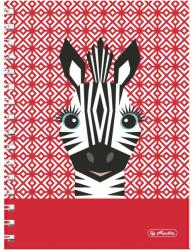 Herlitz Spirálblokk A5, négyzet, Cute animals - zebra