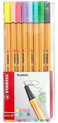 STABILO Point Fineliner 0, 4 mm 8db pasztell színek (0010160)