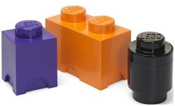 Lego tárolódobozok Multi-Pack 3 db - lila, fekete, narancs