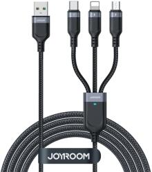 JOYROOM S-1T3018A18 3 in 1 USB la USB Type-C/Lightning/Micro-USB 0.3 m Negru