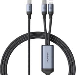 JOYROOM 2 in 1 cable Joyroom speedy series SA21-1T2 USB-C - USB-C / Lightning 100W 1.5m black - pcone