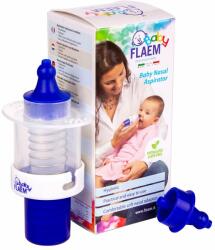 FLAEM Aspirator nazal manual FLAEM Baby, pentru bebelusi si copii, Alb/Albastru, AC0423P - comenzi