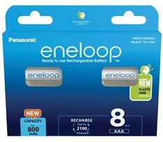 Panasonic Panasonic Eneloop BK-4MCDE/8BE AAA 800mAh mikro ceruza akku 8db/csomag (BK4MCDE-8BE) - bestbyte