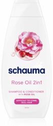 Schwarzkopf Schauma Rose Oil sampon si balsam 2 in 1 pentru par usor de pieptanat 400 ml