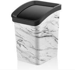 Özer Plastik Műanyag Smart Click billenőfedeles szemetes, márvány mintás 12L (D082X128) - alphadenthigienia