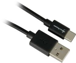 Sharkoon USB 2.0 A - USB C Adapter - black - 1m (4044951021604)