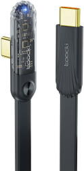 Toocki Elbow Charging Cable C-C, 1m, 100W (Black) (33706) - 24mag