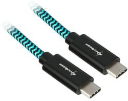 Sharkoon USB 3.1 C-C black / blue 0.5m - Aluminum + Braid (4044951027132)
