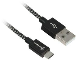 Sharkoon USB 2.0 A-B black / grey 1.0m - Aluminum + Braid (4044951027002)