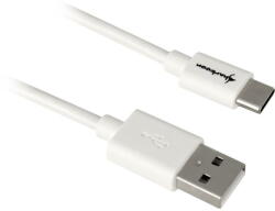 Sharkoon USB 2.0 A - USB C Adapter - white - 2m (4044951021673)