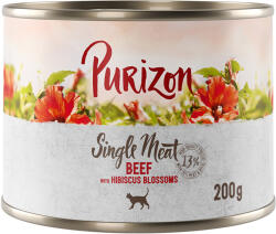Purizon Purizon Single Meat 6 x 200 g - Vită cu flori de hibiscus