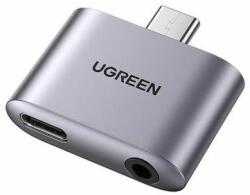 UGREEN CM231 USB-C USB-C + 3, 5 mm-es csatlakozó adapter (szürke) (70311) - wincity