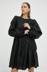 Gestuz rochie HeslaGZ culoarea negru, mini, oversize PPYX-SUD2F0_99X