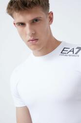 EA7 Emporio Armani tricou Training barbati, culoarea alb, cu imprimeu 99KK-TSM0E5_00X