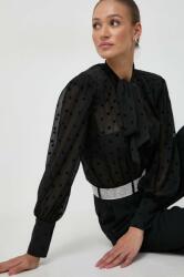 NISSA bluza femei, culoarea negru, neted MBYX-BDD00H_99X
