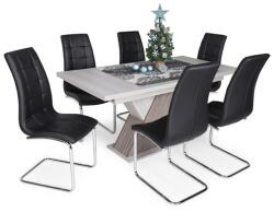  Diana asztal Emma székkel - 6 személyes étkezőgarnitúra