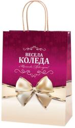 Екстрапак 24 х 33 см подаръчна луксозна хартиена чанта с декор "Весела Коледа (35834)