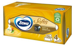 Zewa Papírzsebkendő ZEWA Softis 4 rétegű 80 db-os dobozos Soft & Sensitive (830423)