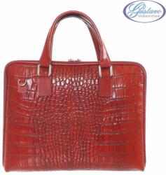  Bőr női irattartó aktatáska - piros